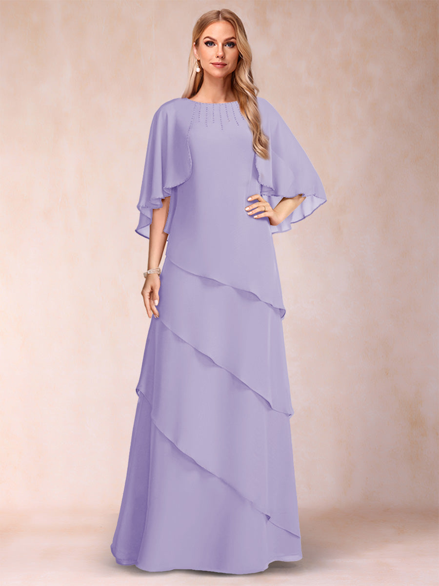 Dora June Lilac back view mother of the bride dress