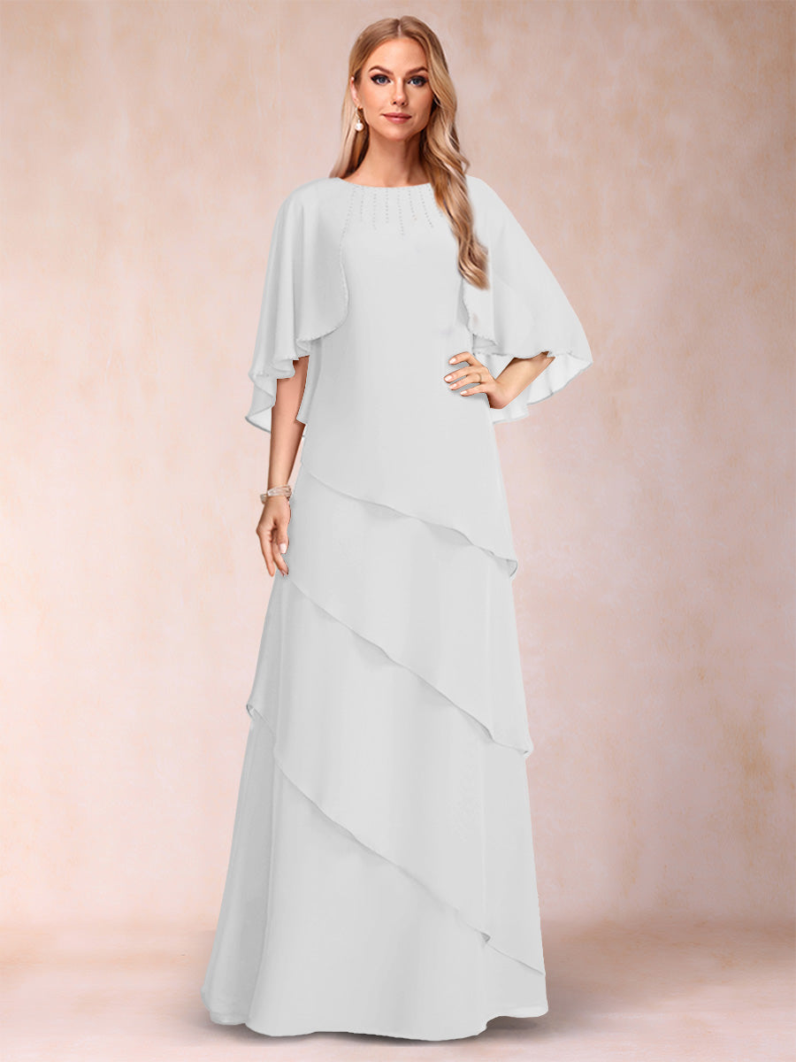 Dora June Ivory back view mother of the bride dress