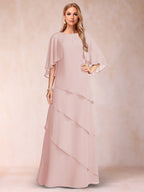 Dora June Pearl Pink back view mother of the bride dress