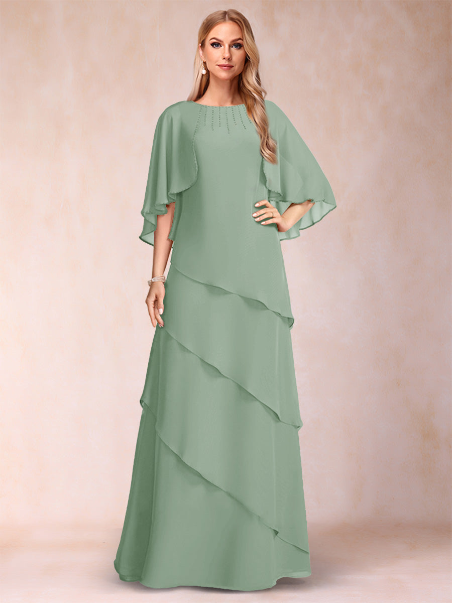 Dora June Sage Green back view mother of the bride dress