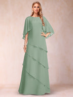 Dora June Sage Green back view mother of the bride dress