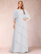 Dora June White front view mother of the bride dress