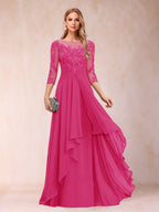 Eglantine hot pink alternate front view 2 mother of the bride dress
