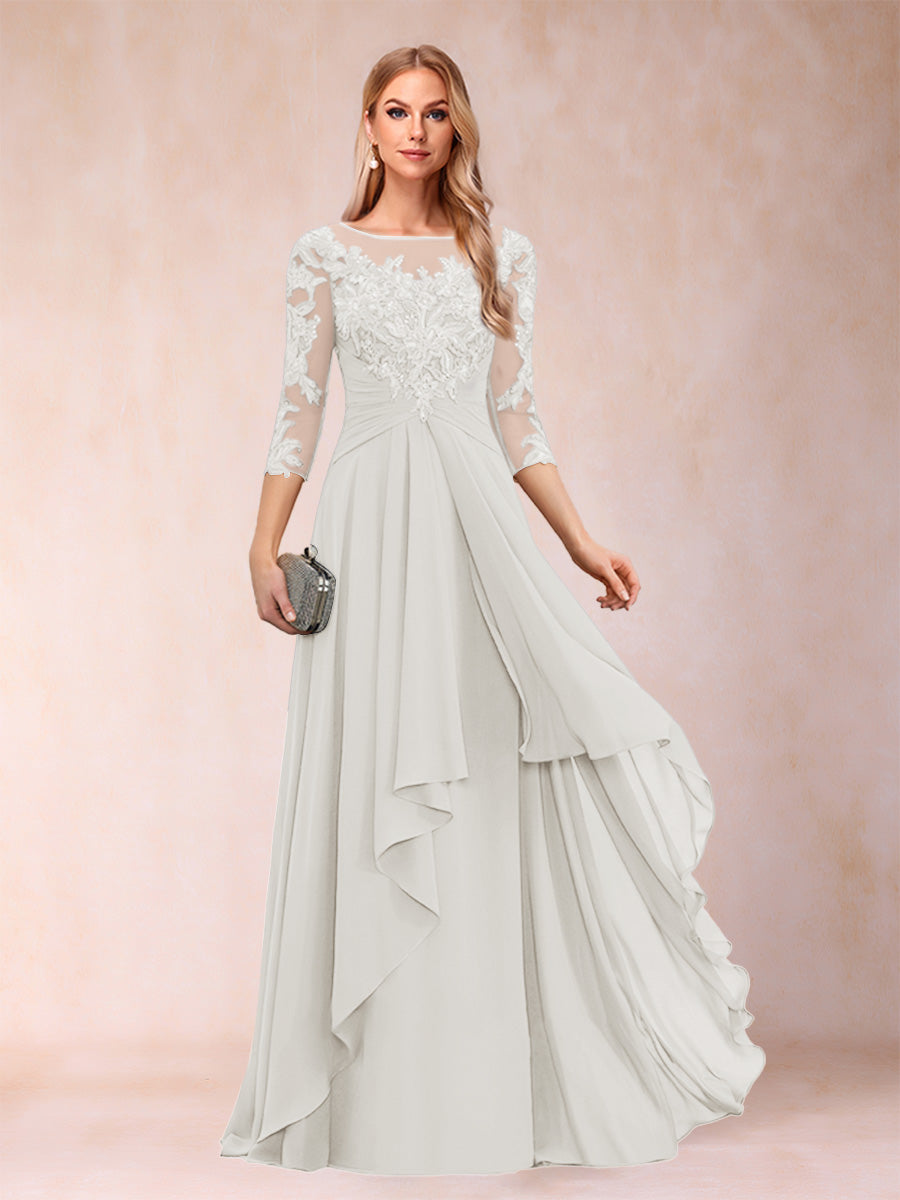 Eglantine ivory front view mother of the bride dress