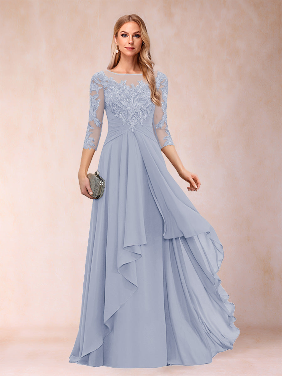 Eglantine lavender front view mother of the bride dress