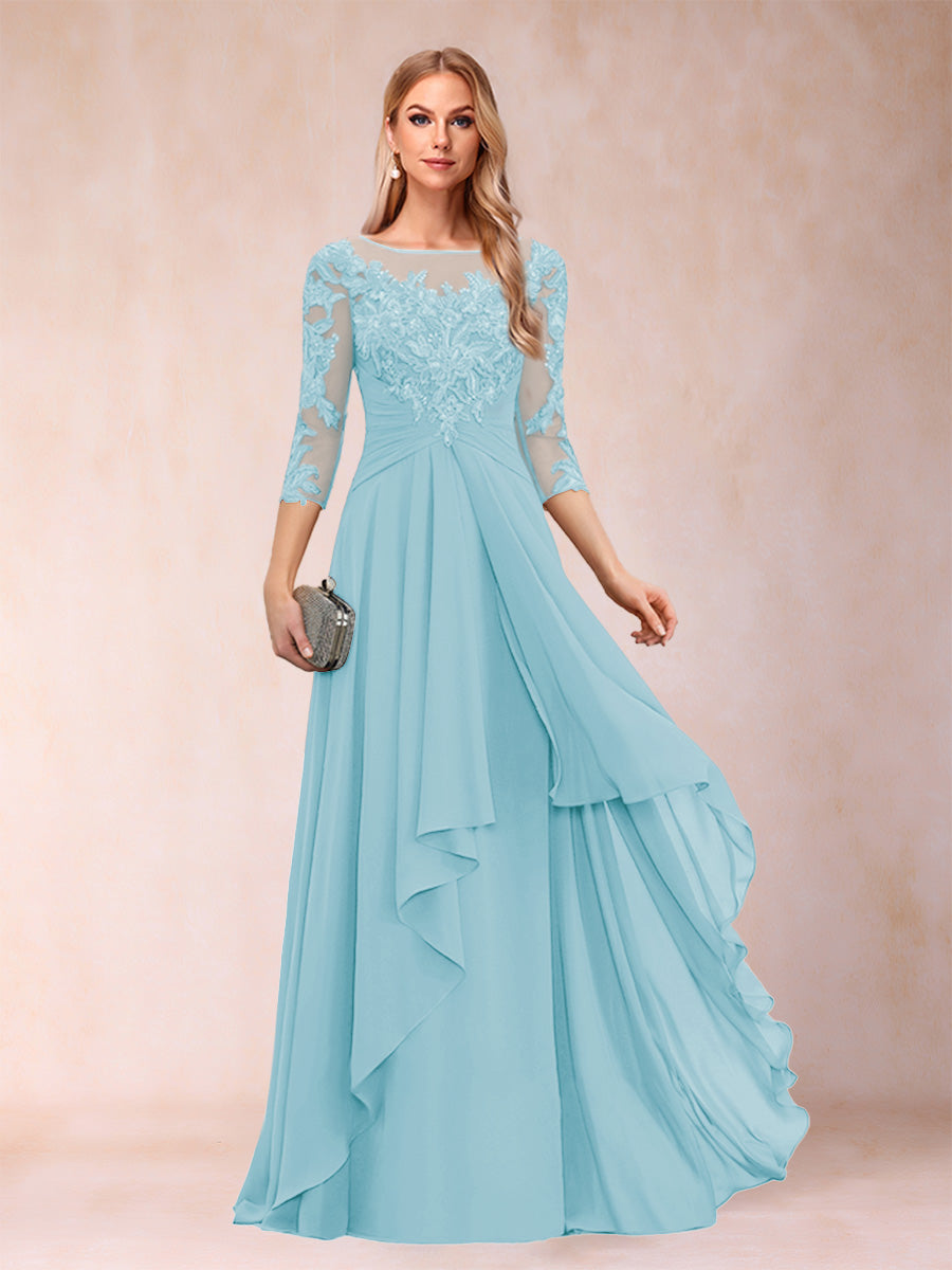 Eglantine sky blue alternate front view 2 mother of the bride dress