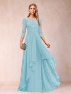 Eglantine sky blue alternate front view 2 mother of the bride dress