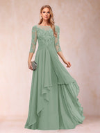 Eglantine sage green alternate front view 2 mother of the bride dress