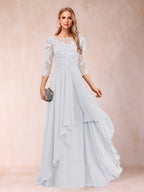 Eglantine white front view mother of the bride dress