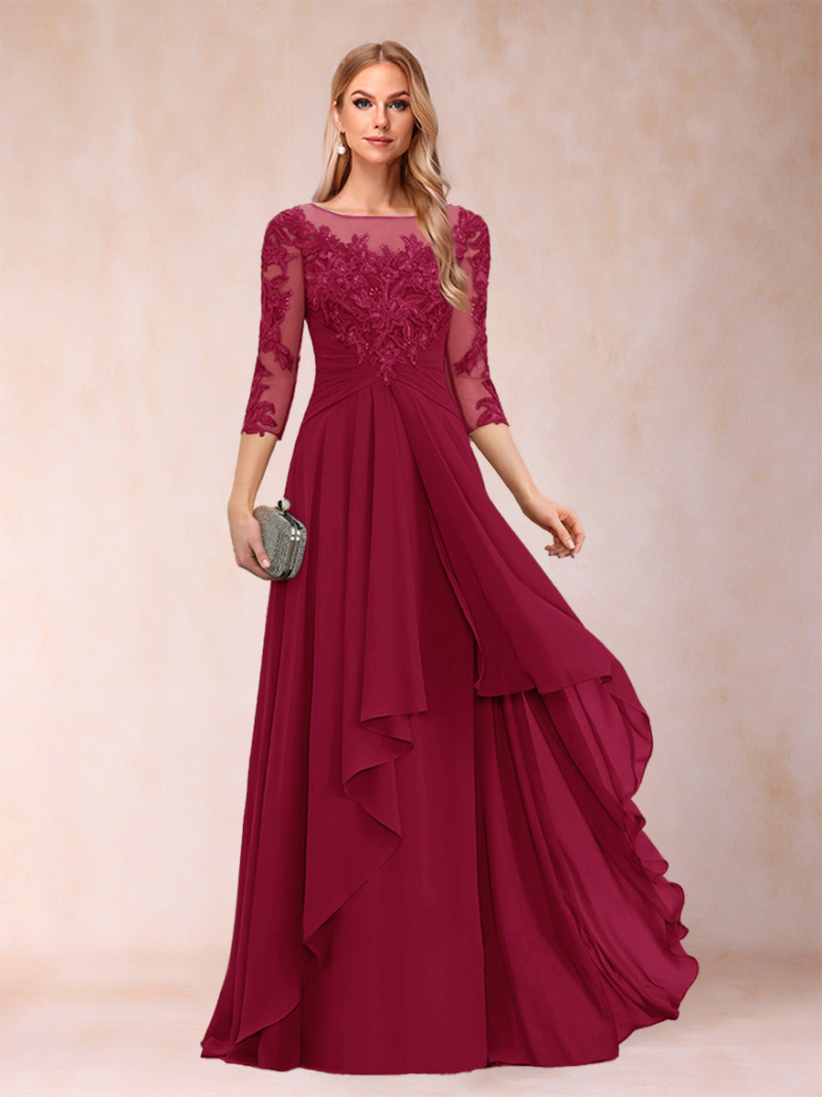 Eglantine burgundy alternate front view 3 mother of the bride dress