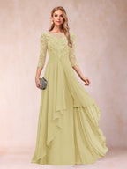 Estelle Vale Yellow front view mother of the bride dress