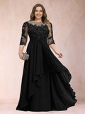 Althea Grace Black front view mother of the bride dress