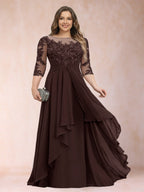 Althea Grace Brown front view mother of the bride dress