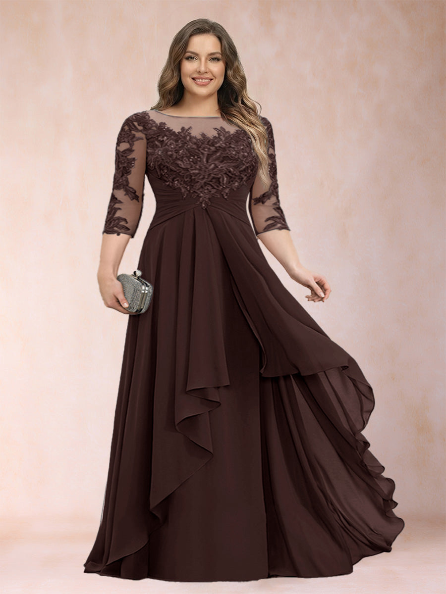 Althea Grace Brown front view mother of the bride dress