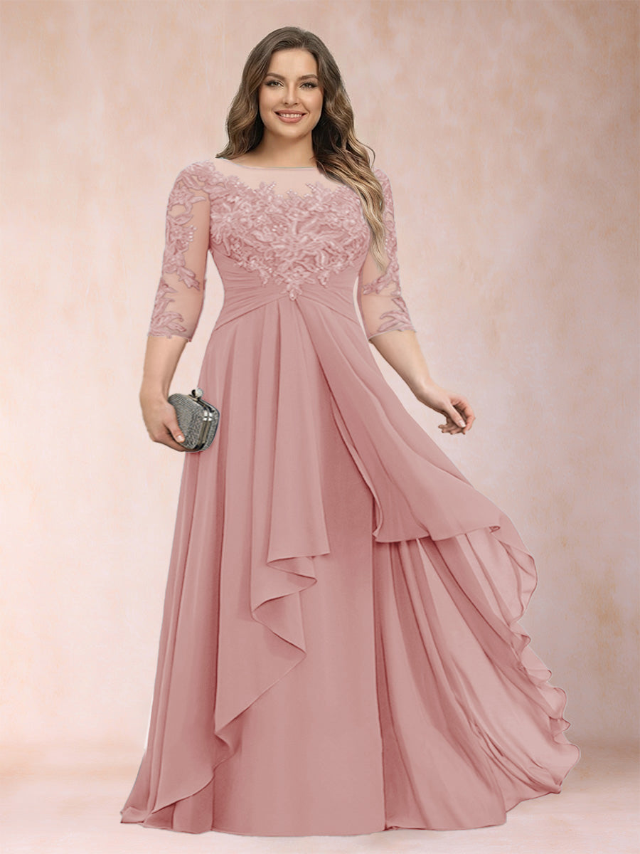 Althea Grace Dusty Rose back view mother of the bride dress