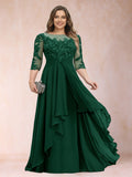 Althea Grace Emerald front view mother of the bride dress