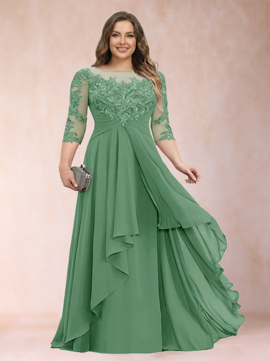 Althea Grace Eucalyptus front view mother of the bride dress