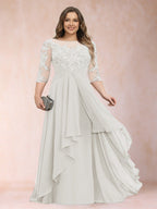 Althea Grace Ivory front view mother of the bride dress