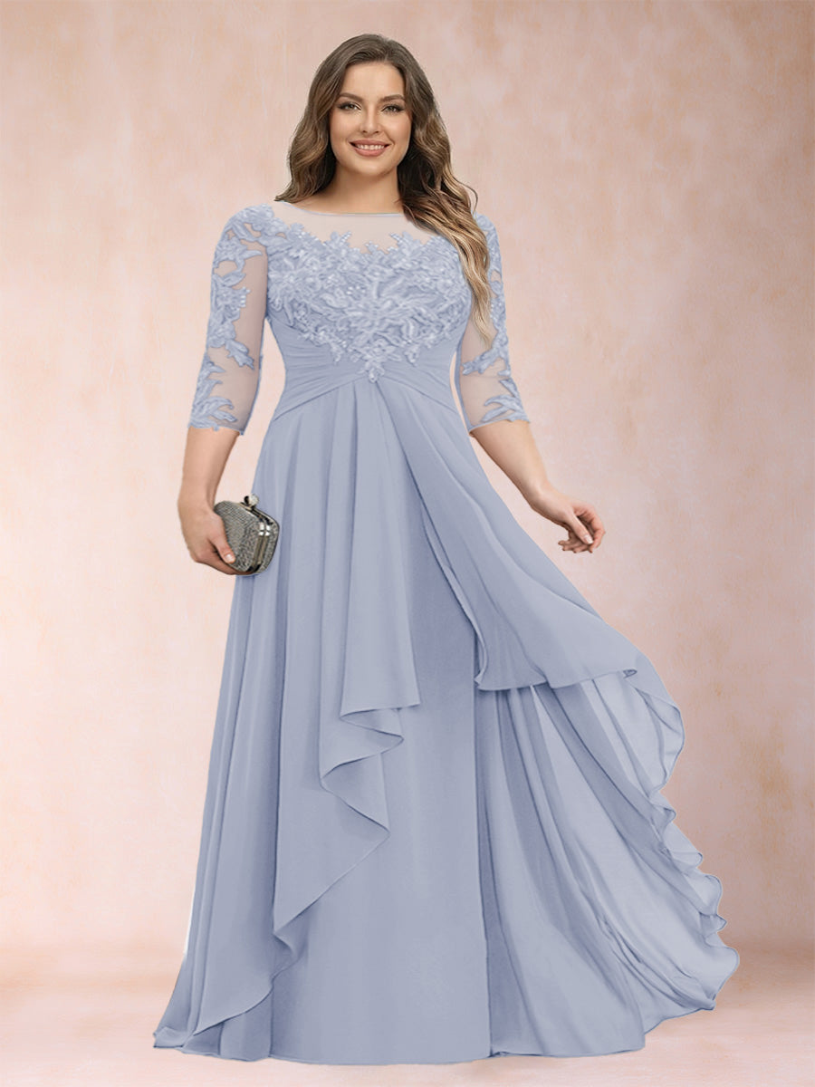 Althea Grace Lavender front view mother of the bride dress