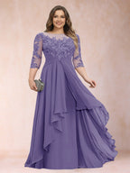 Althea Grace Lilac front view mother of the bride dress