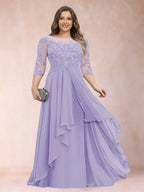 Althea Grace Lilac back view mother of the bride dress