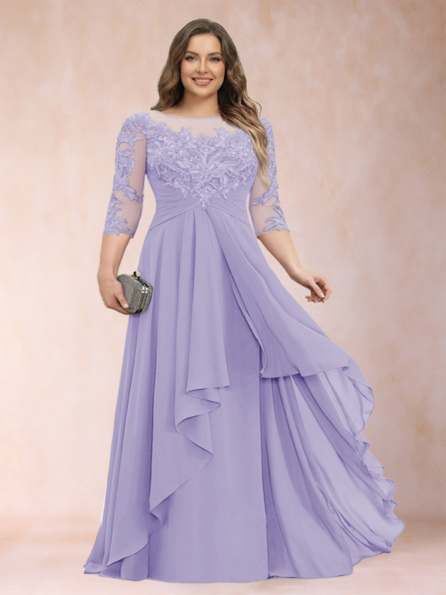 Althea Grace Lilac back view mother of the bride dress