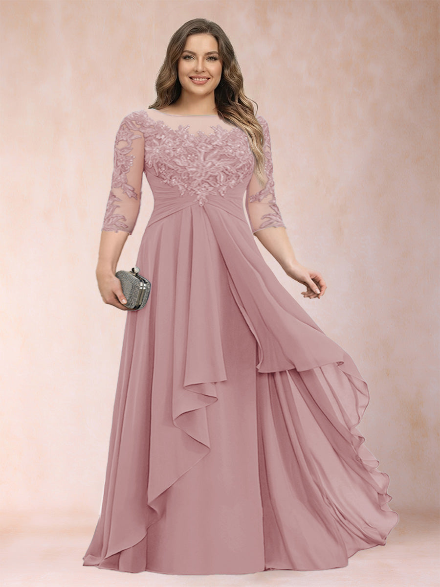Althea Grace Mauve front view mother of the bride dress