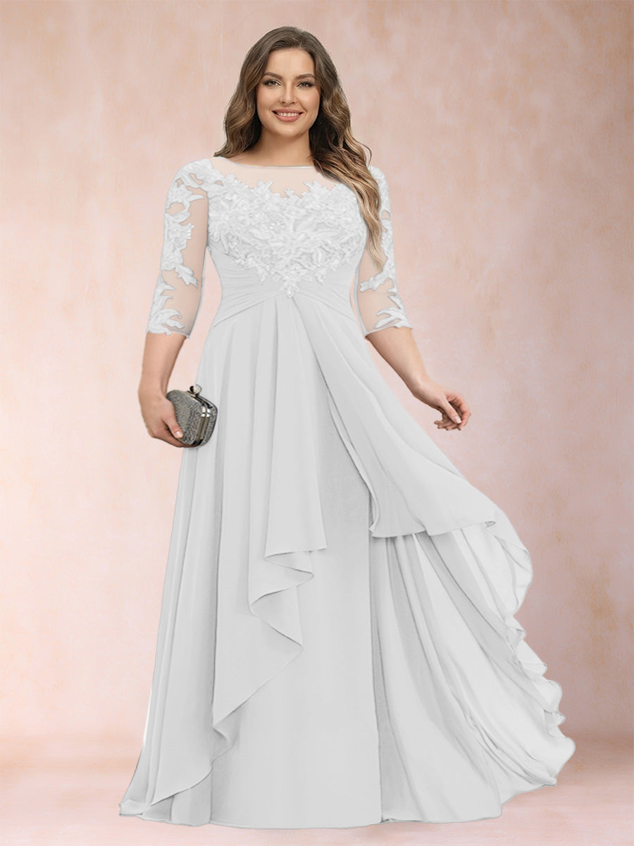 Althea Grace Ivory back view mother of the bride dress
