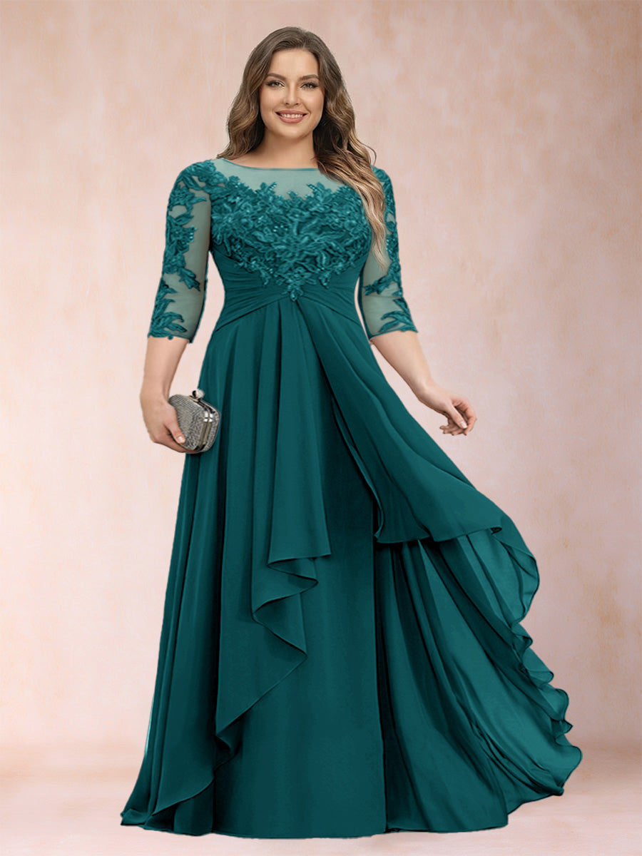 Althea Grace Peacock front view mother of the bride dress