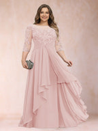 Althea Grace Pearl Pink back view mother of the bride dress