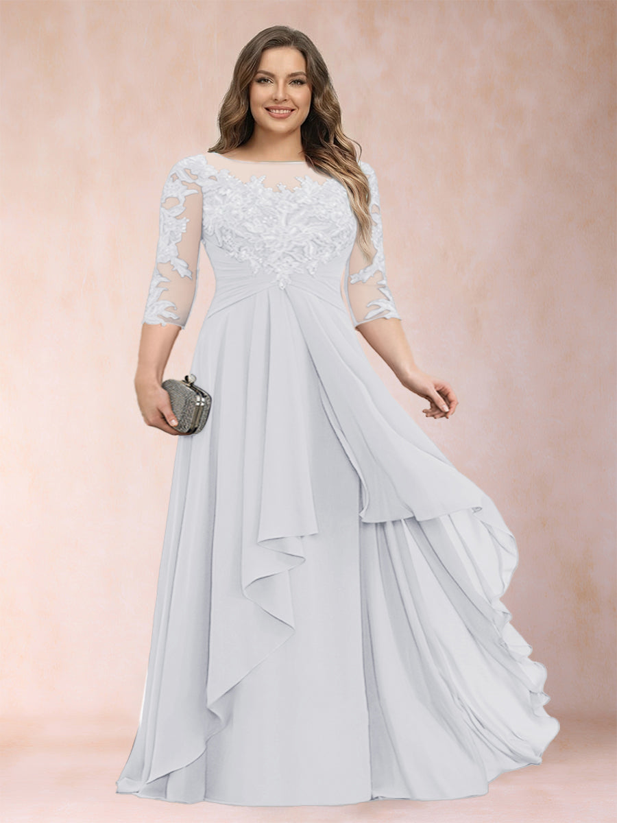 Althea Grace White front view mother of the bride dress