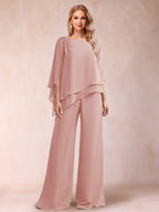 Florence Rose Dusty Rose back view mother of the bride dress