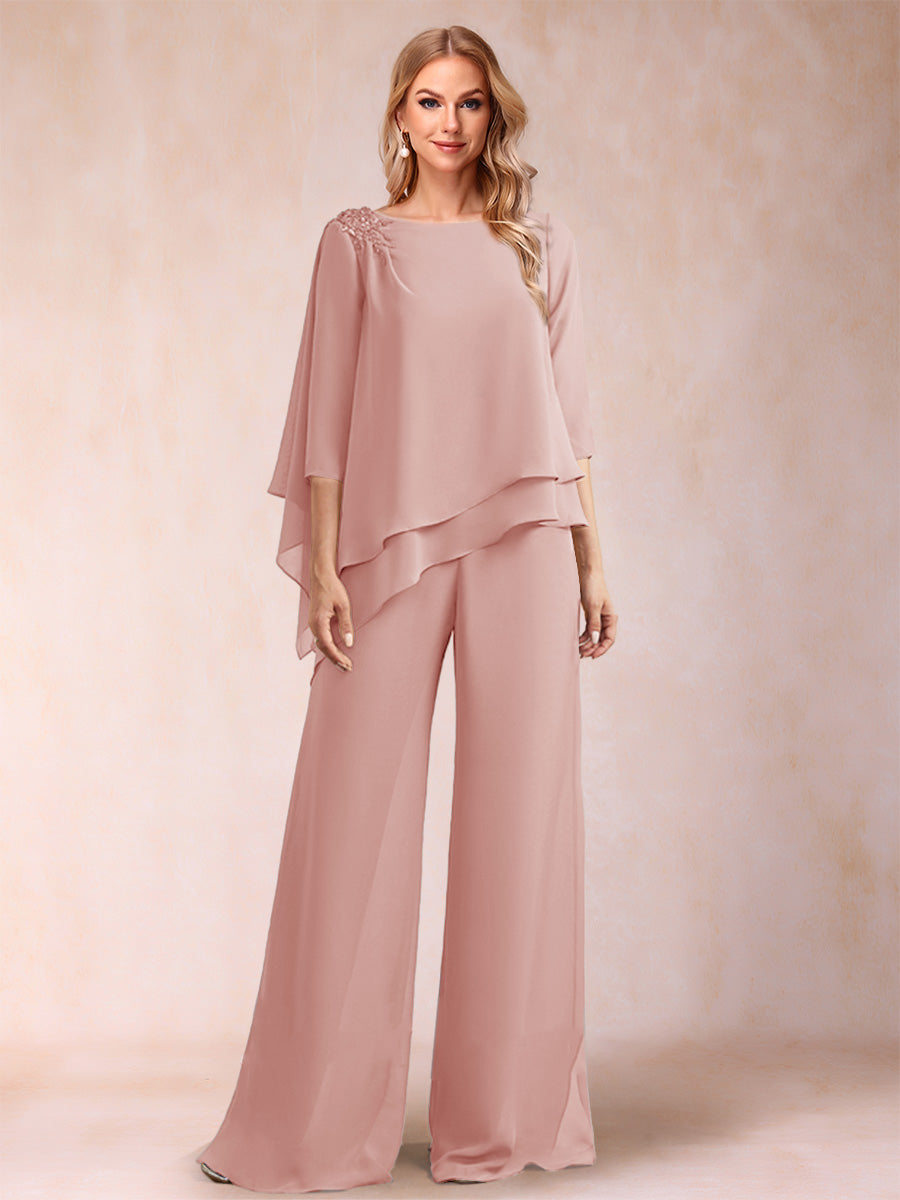 Florence Rose Dusty Rose back view mother of the bride dress