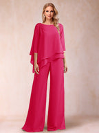 Florence Rose Fuchsia back view mother of the bride dress