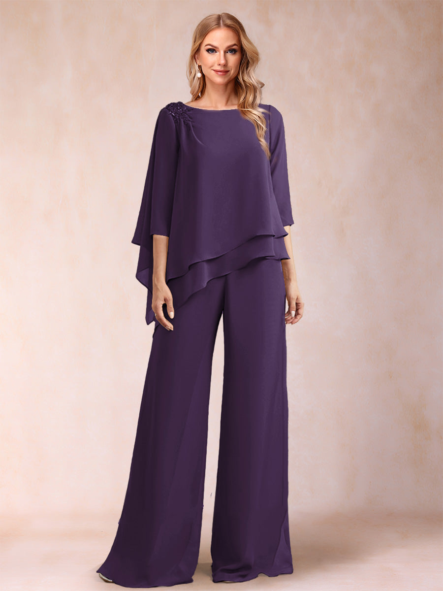 Florence Rose Grape front view mother of the bride dress