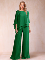 Florence Rose Forest Green front view mother of the bride dress