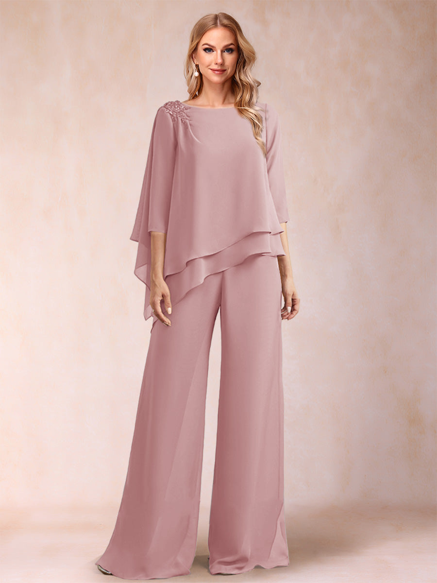 Florence Rose Mauve front view mother of the bride dress
