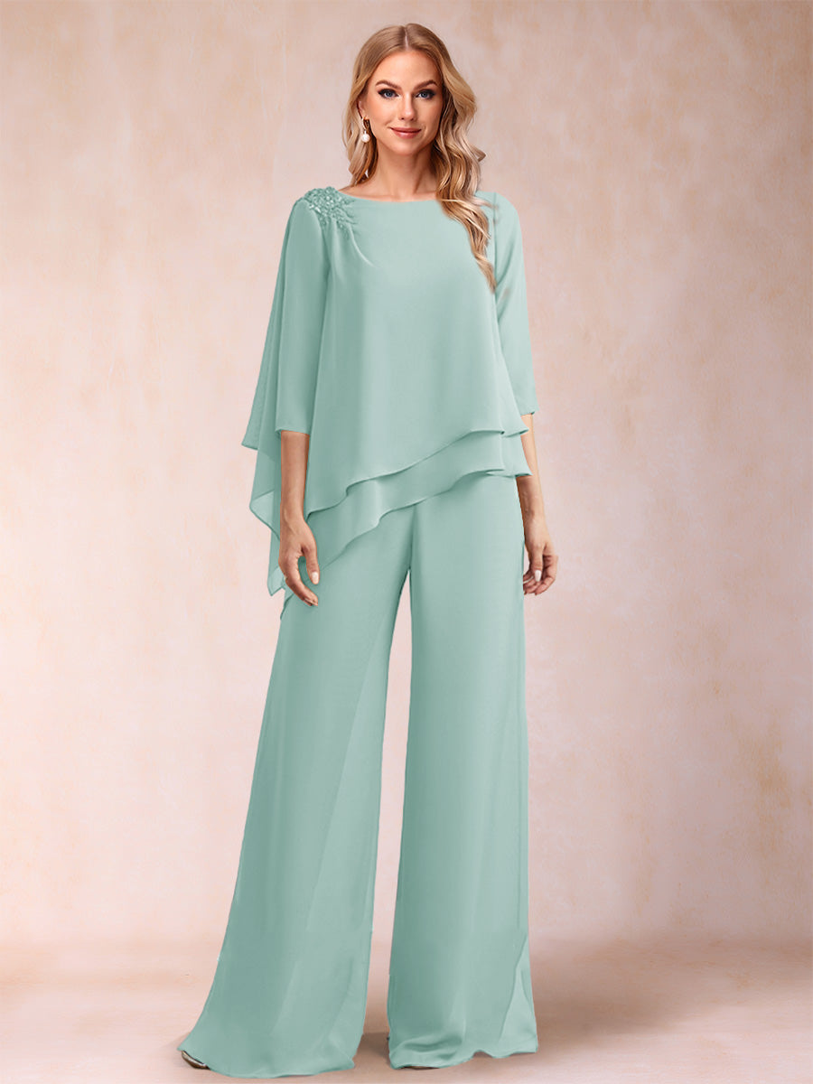 Florence Rose Pool Blue front view mother of the bride dress