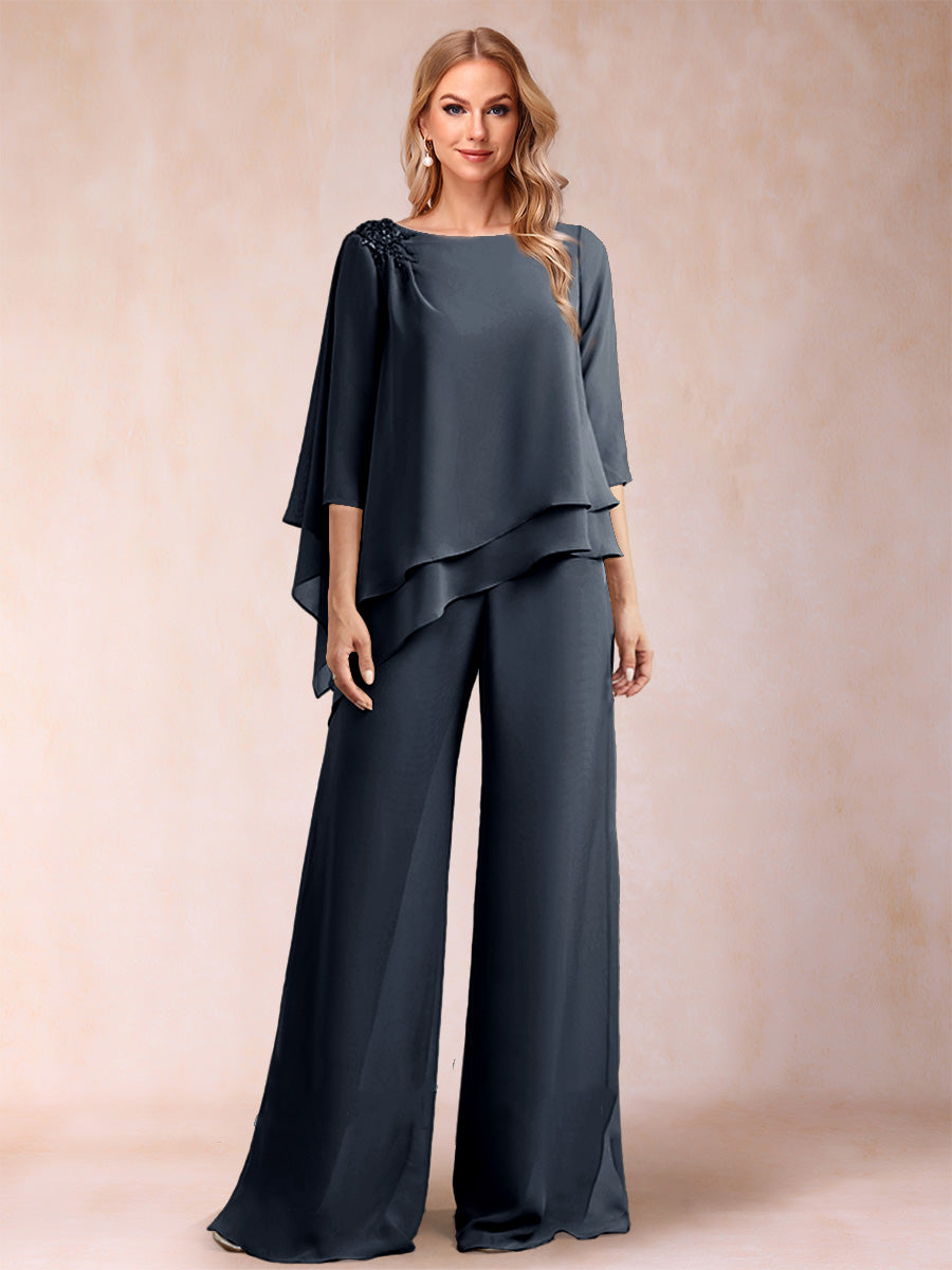Florence Rose Navy Blue front view mother of the bride dress