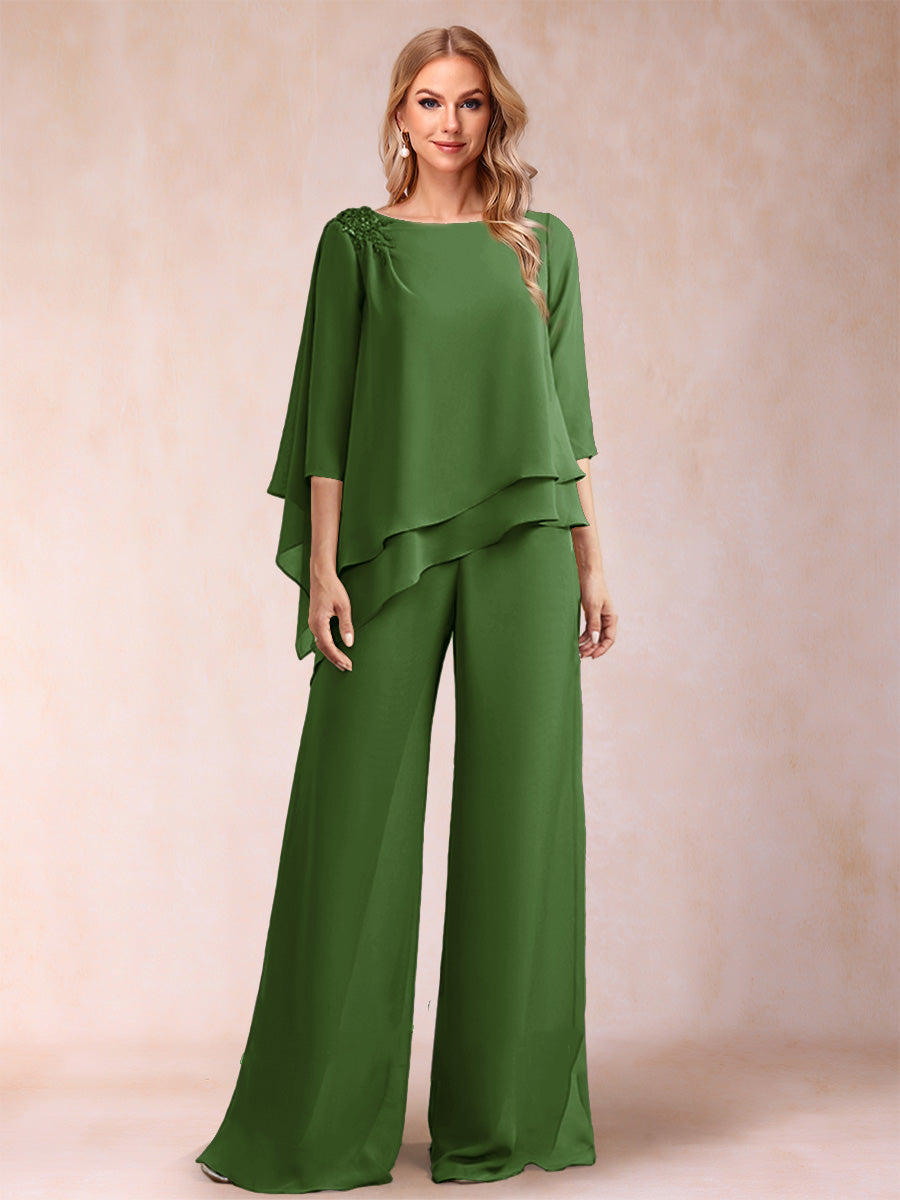 Florence Rose Olive Green front view mother of the bride dress