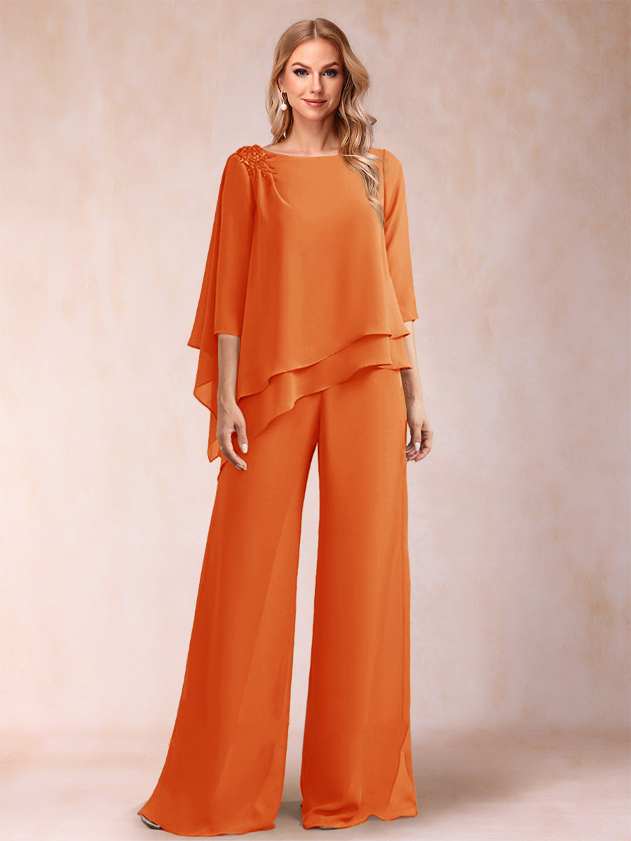 Florence Rose Orange front view mother of the bride dress