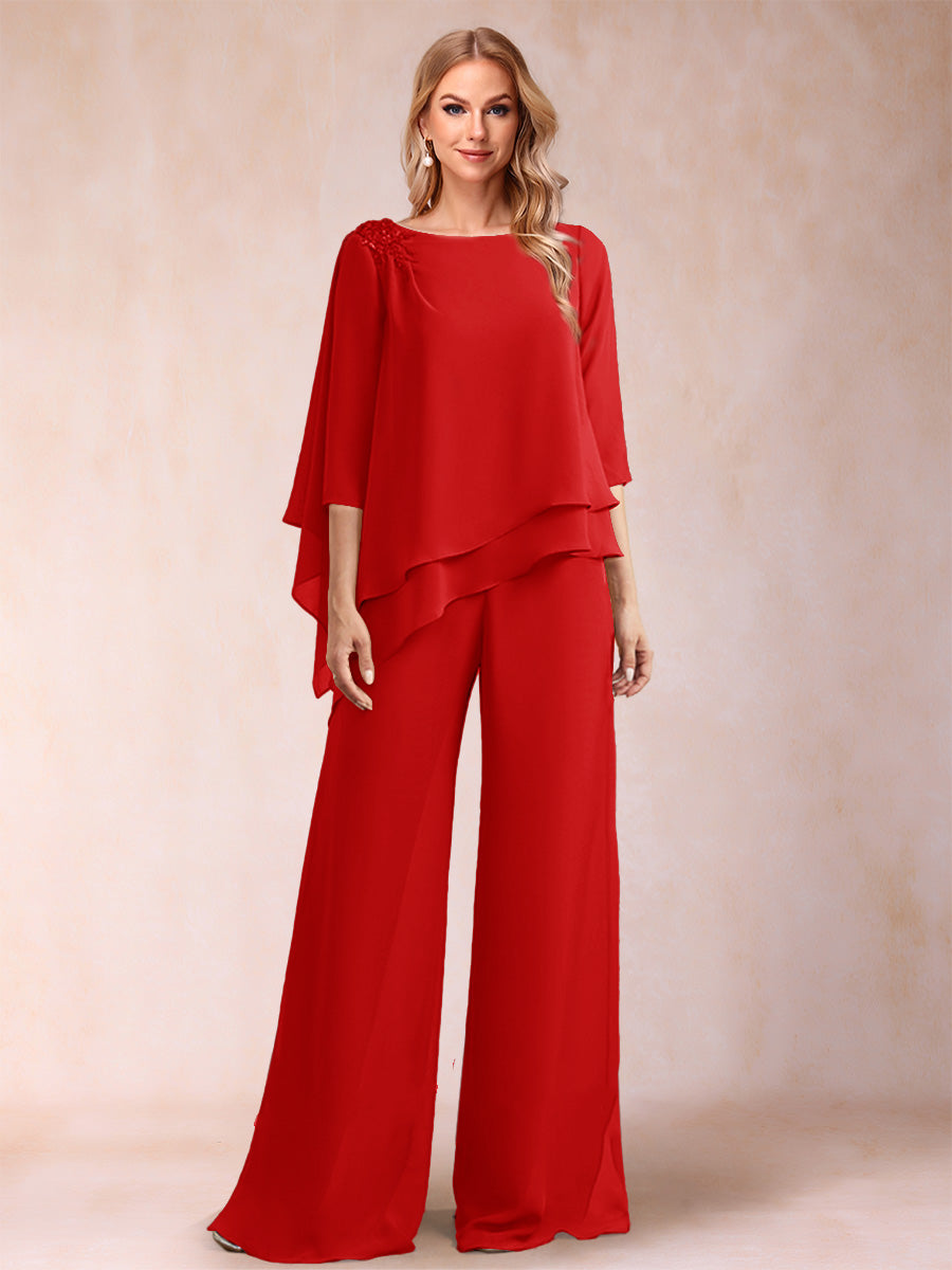 Florence Rose Red front view mother of the bride dress