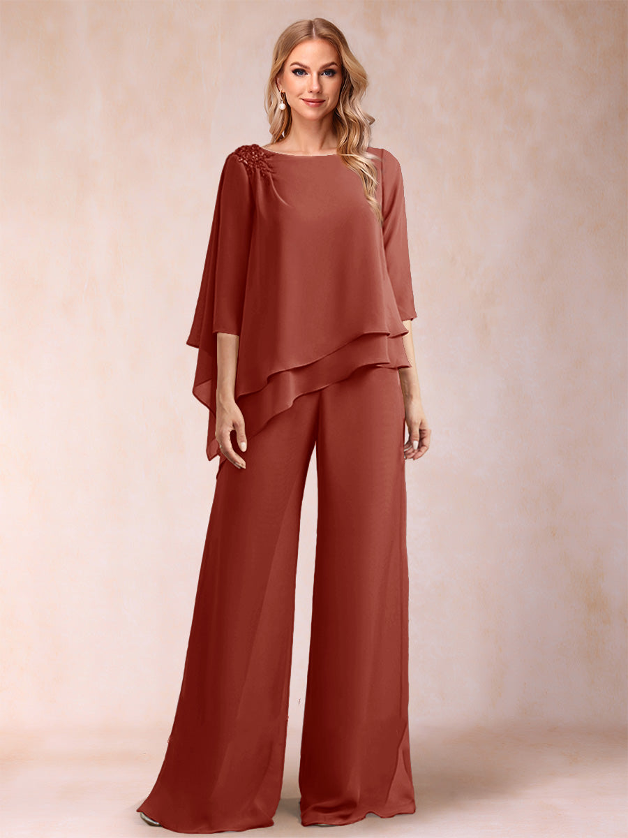 Florence Rose Rust front view mother of the bride dress