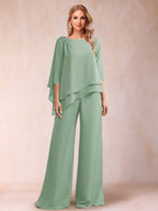 Florence Rose Sage Green back view mother of the bride dress