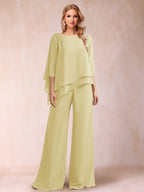 Florence Rose Yellow front view mother of the bride dress