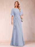 Gwendolyn Sage Lavender front view mother of the bride dress