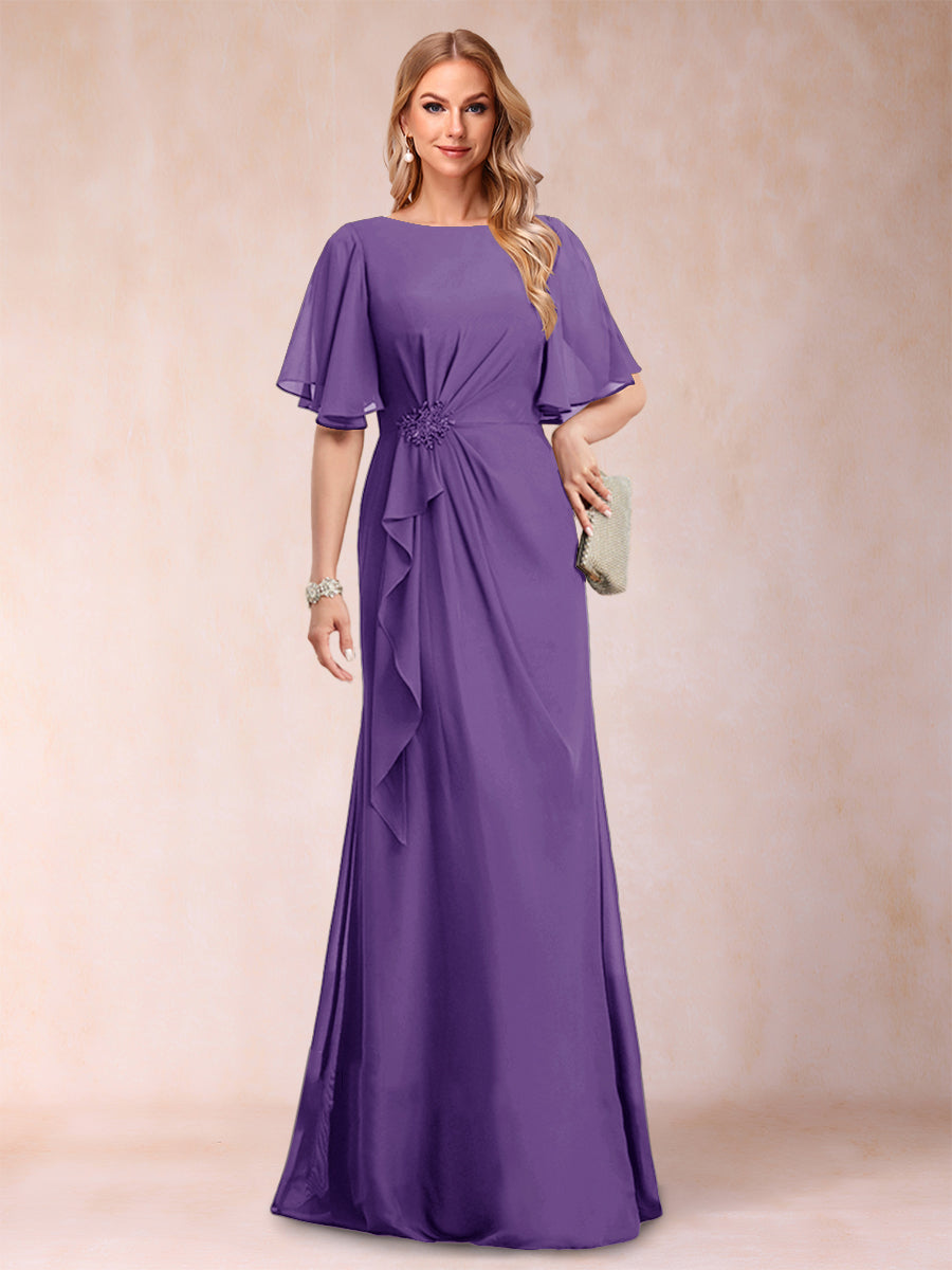 Gwendolyn Sage Regency front view mother of the bride dress