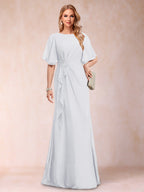 Gwendolyn Sage White front view mother of the bride dress