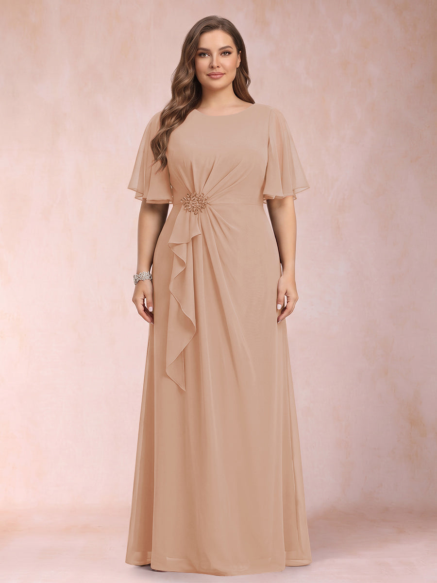 Helena Mae Dusty Rose back view mother of the bride dress