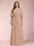 Helena Mae Dusty Rose back view mother of the bride dress